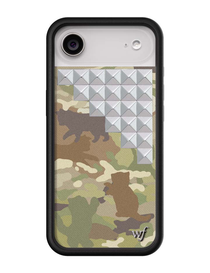 Wildflower Cat Camo Stud iPhone Case