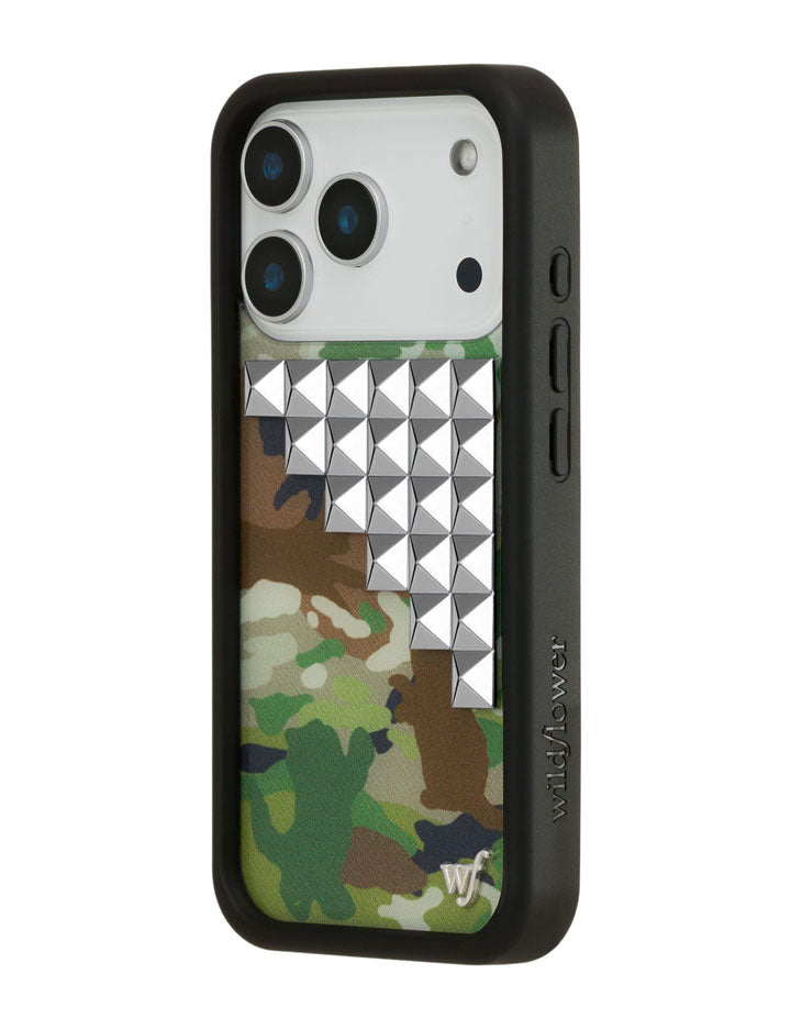 Wildflower Cat Camo Stud iPhone Case