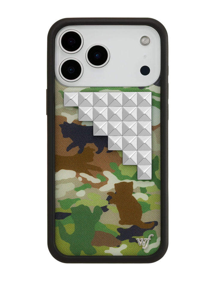 Wildflower Cat Camo Stud iPhone Case