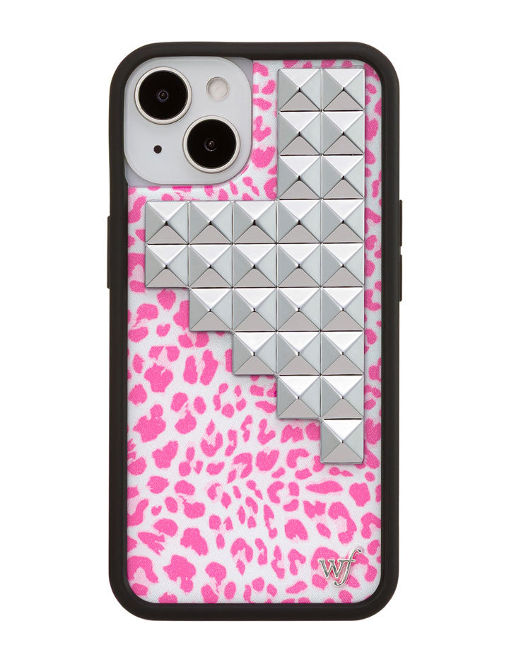 Wildflower Pink Meow Stud iPhone Case