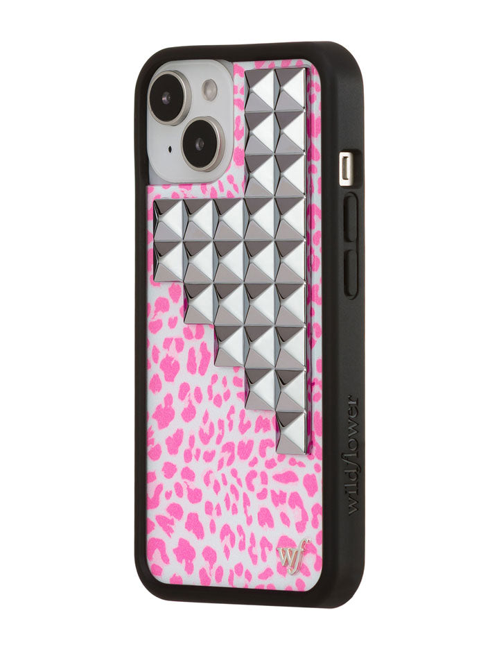 Wildflower Pink Meow Stud iPhone Case