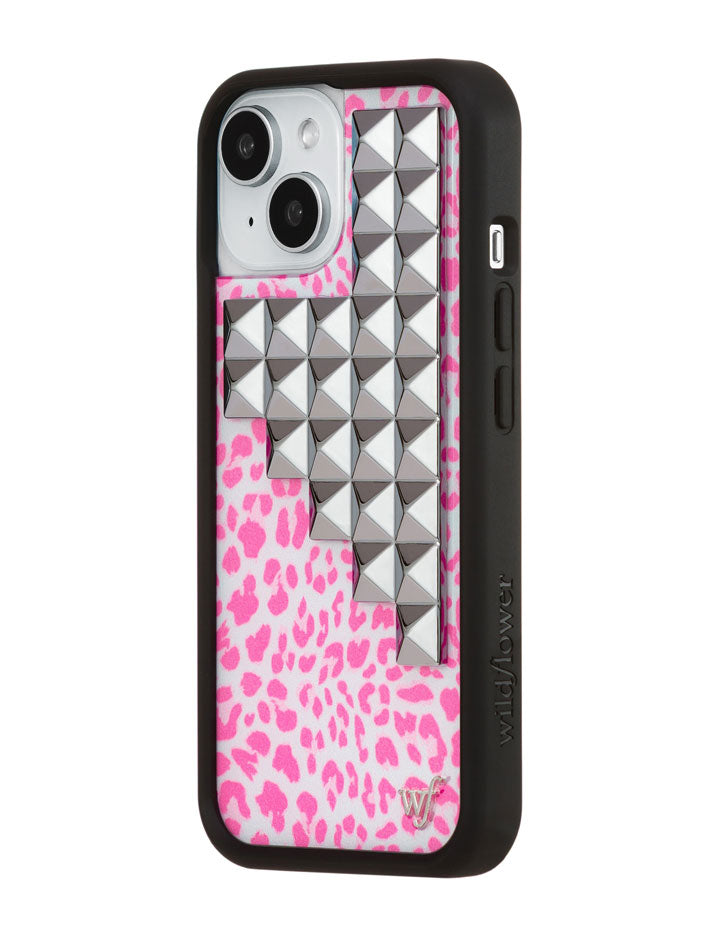 Wildflower Pink Meow Stud iPhone Case