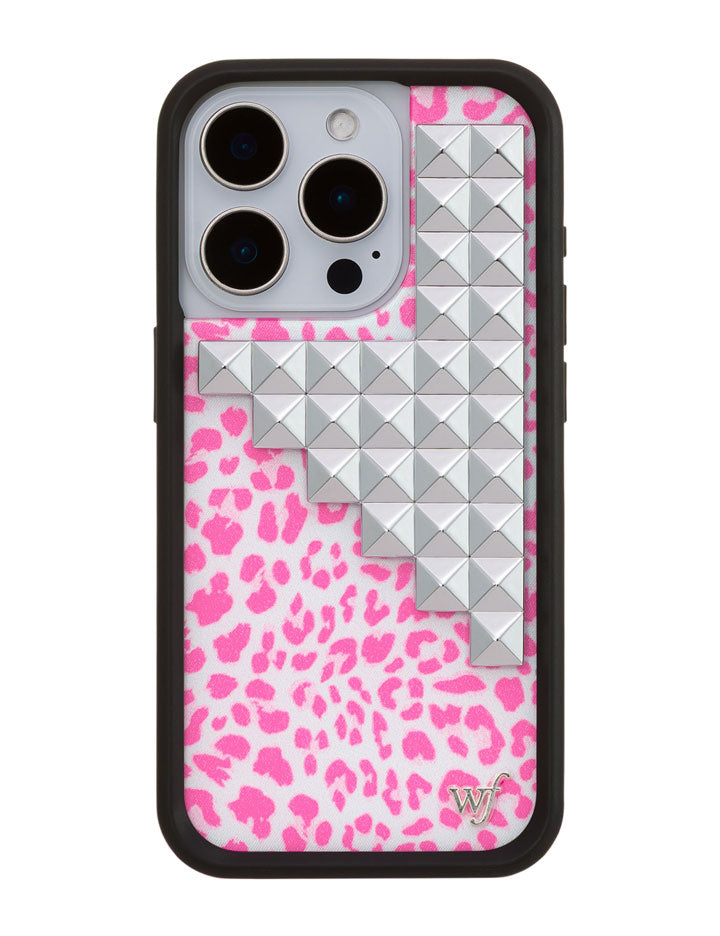 Wildflower Pink Meow Stud iPhone Case