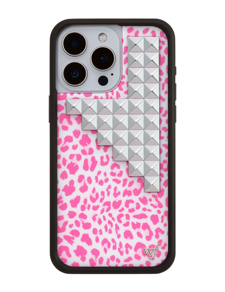 Wildflower Pink Meow Stud iPhone Case