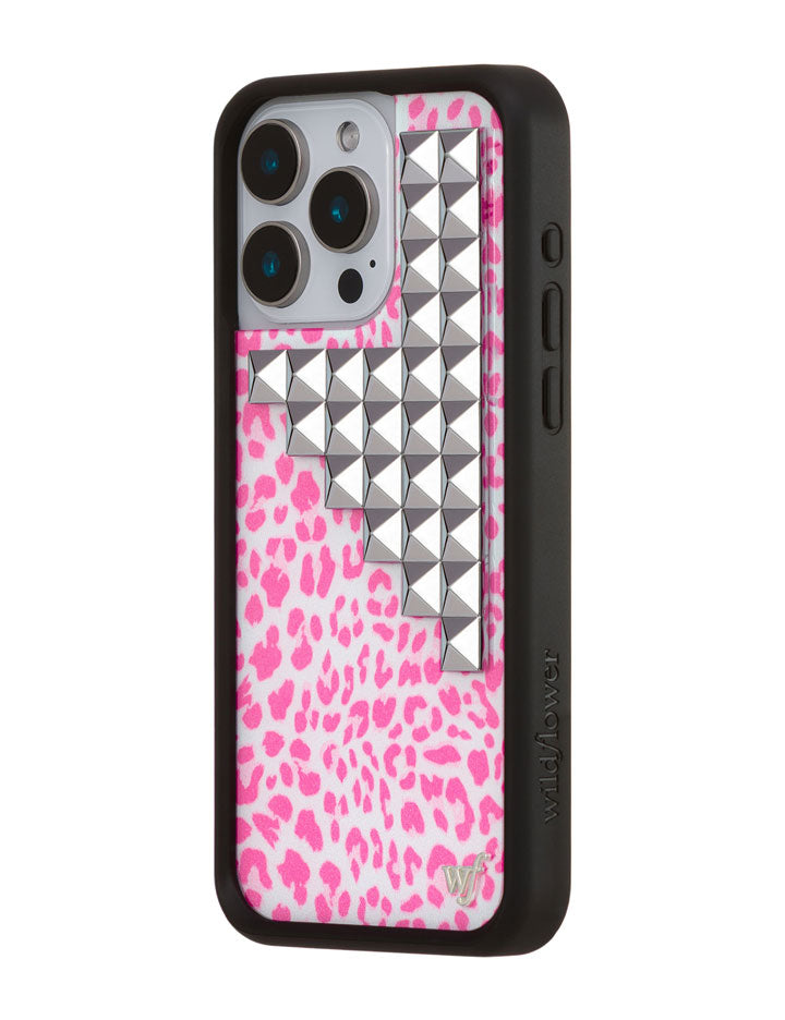 Wildflower Pink Meow Stud iPhone Case