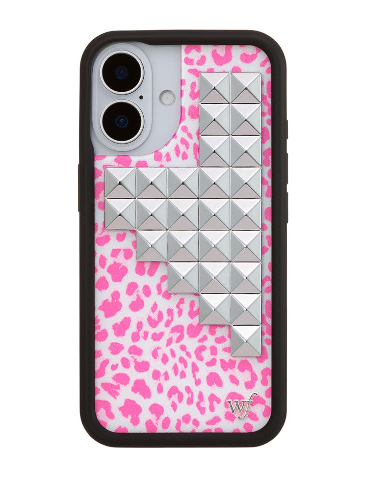 Wildflower Pink Meow Stud iPhone Case