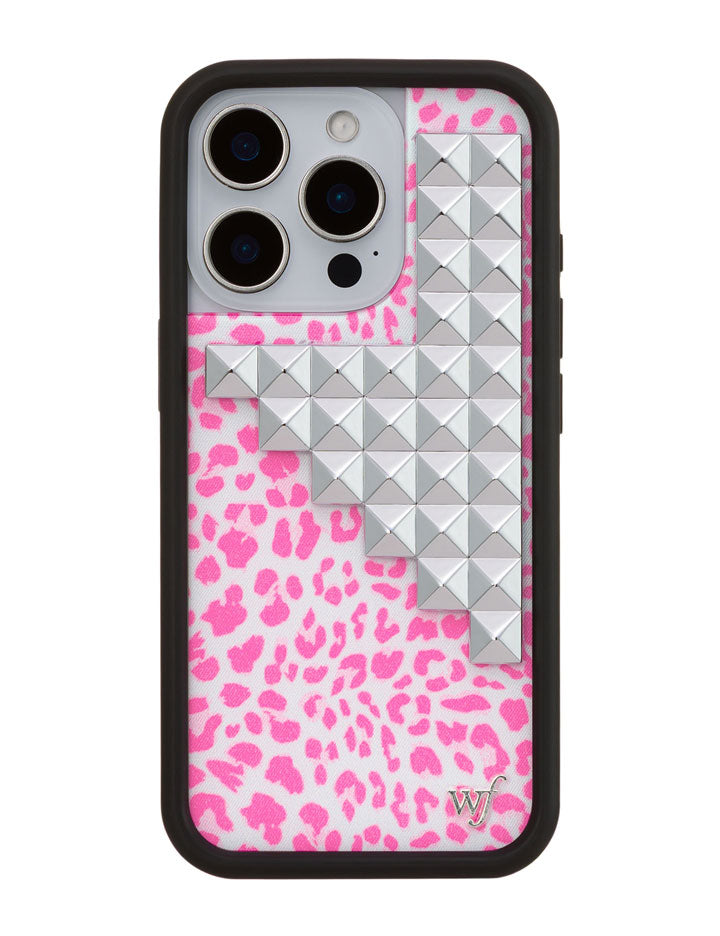 Wildflower Pink Meow Stud iPhone Case
