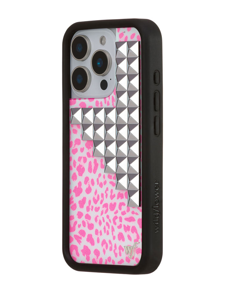 Wildflower Pink Meow Stud iPhone Case