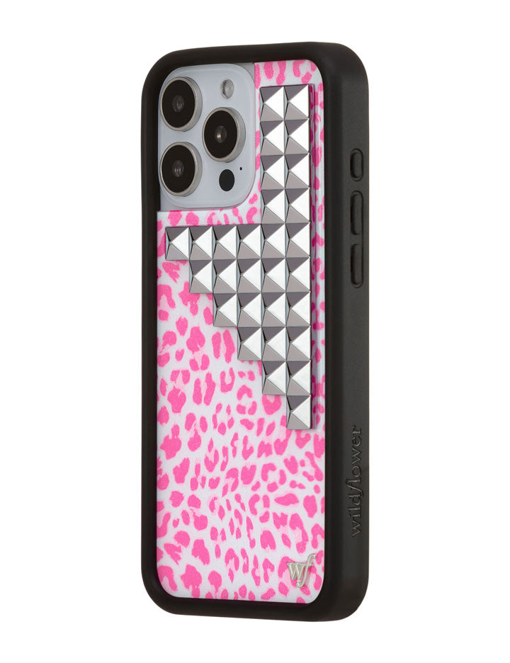 Wildflower Pink Meow Stud iPhone Case