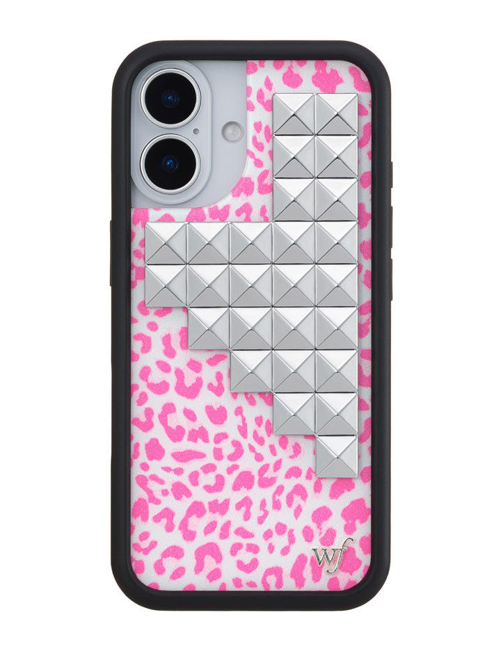 Wildflower Pink Meow Stud iPhone Case