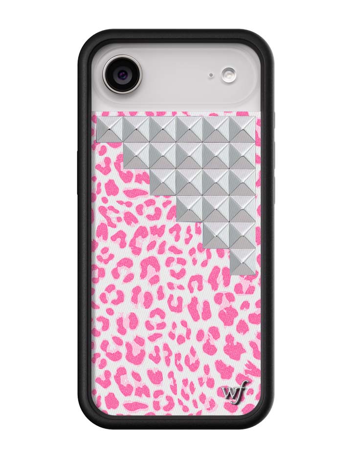 Wildflower Pink Meow Stud iPhone Case