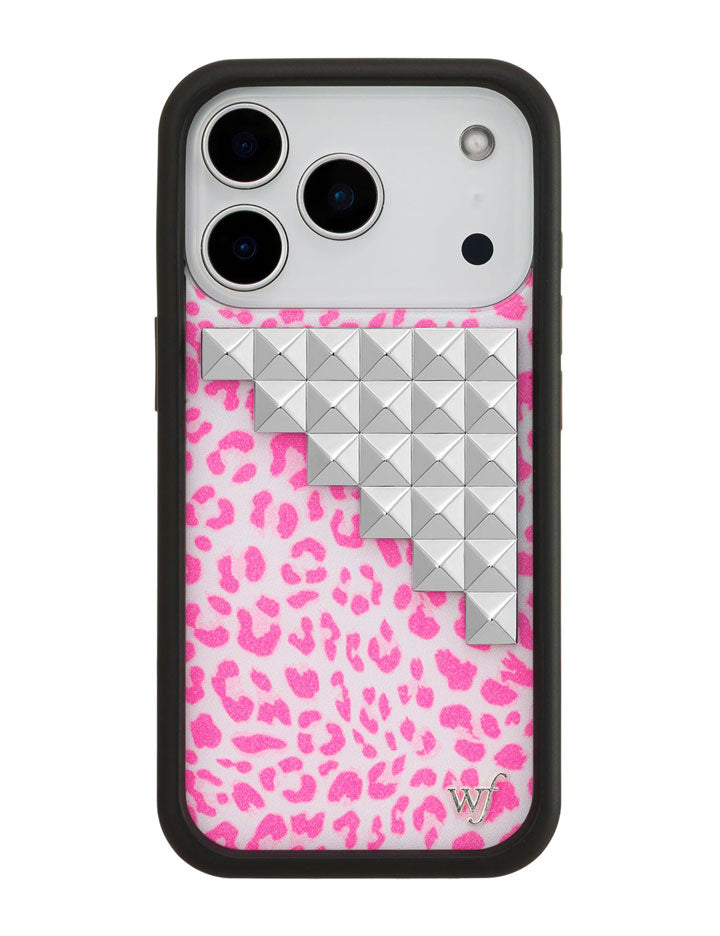 Wildflower Pink Meow Stud iPhone Case