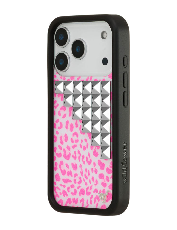 Wildflower Pink Meow Stud iPhone Case