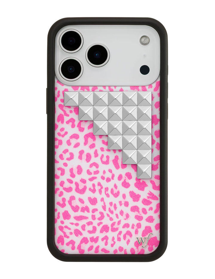 Wildflower Pink Meow Stud iPhone Case