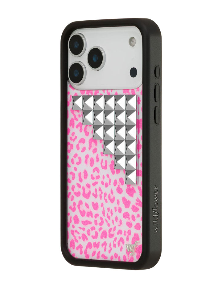 Wildflower Pink Meow Stud iPhone Case