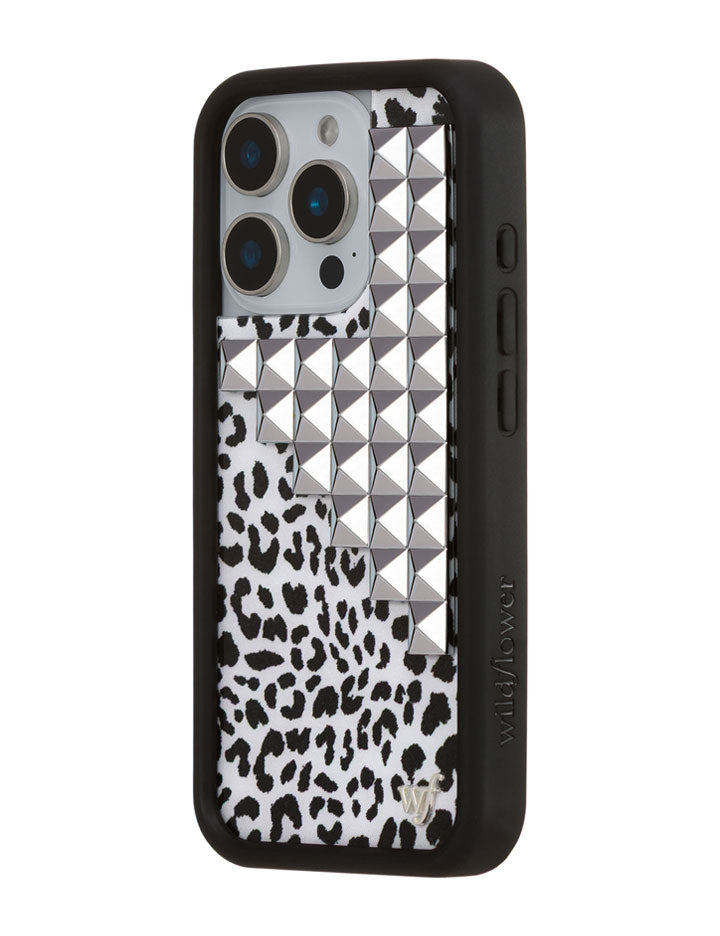 Wildflower Snow Meow Stud iPhone Case