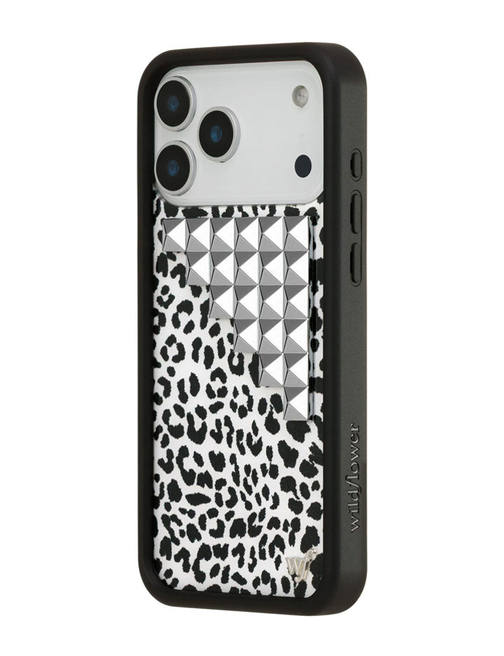 Wildflower Snow Meow Stud iPhone Case