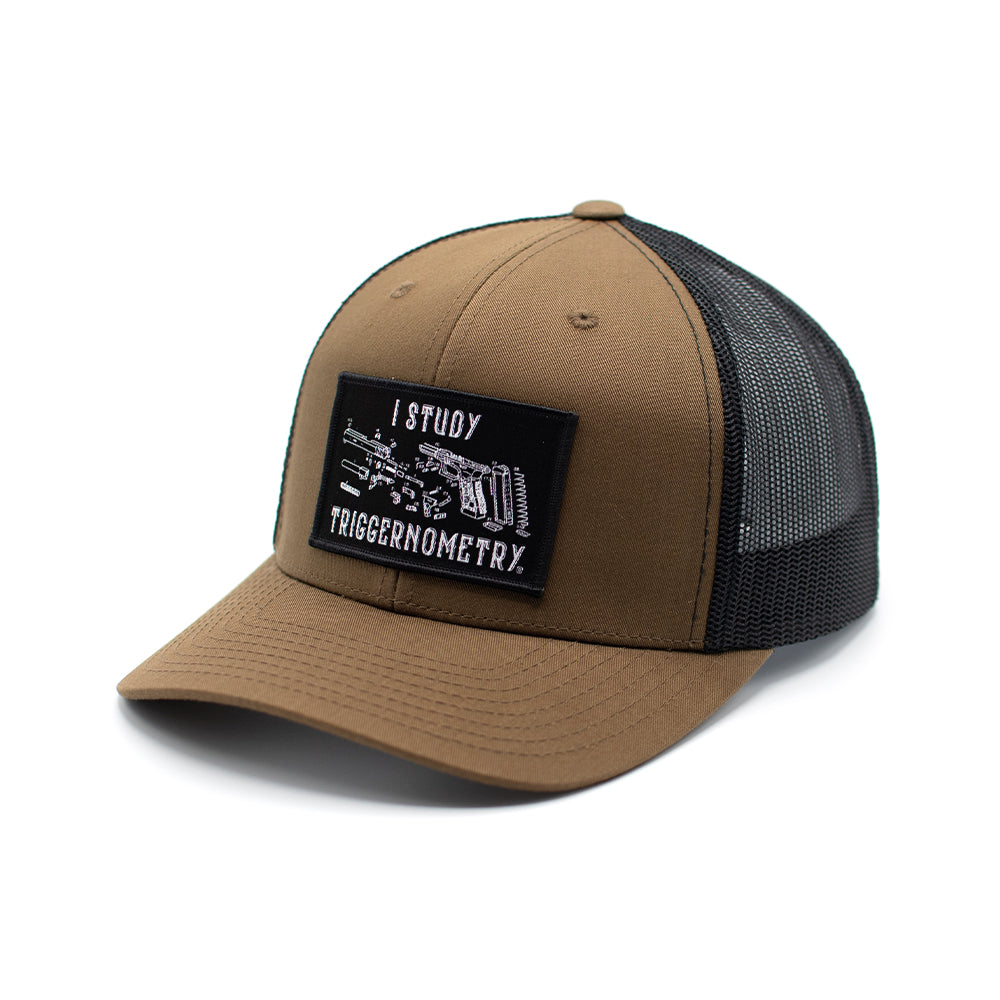 I Study Triggernometry Funny Gun Trucker Hat – Woven Patch Snapback
