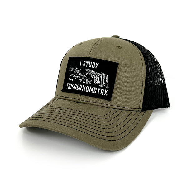 I Study Triggernometry Funny Gun Trucker Hat – Woven Patch Snapback
