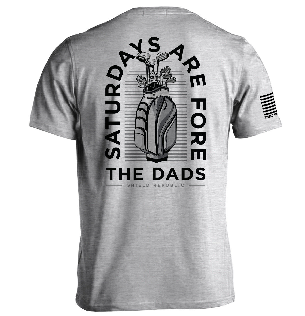 Saturdays Are For The Dads Funny Golf T-Shirt – Grey