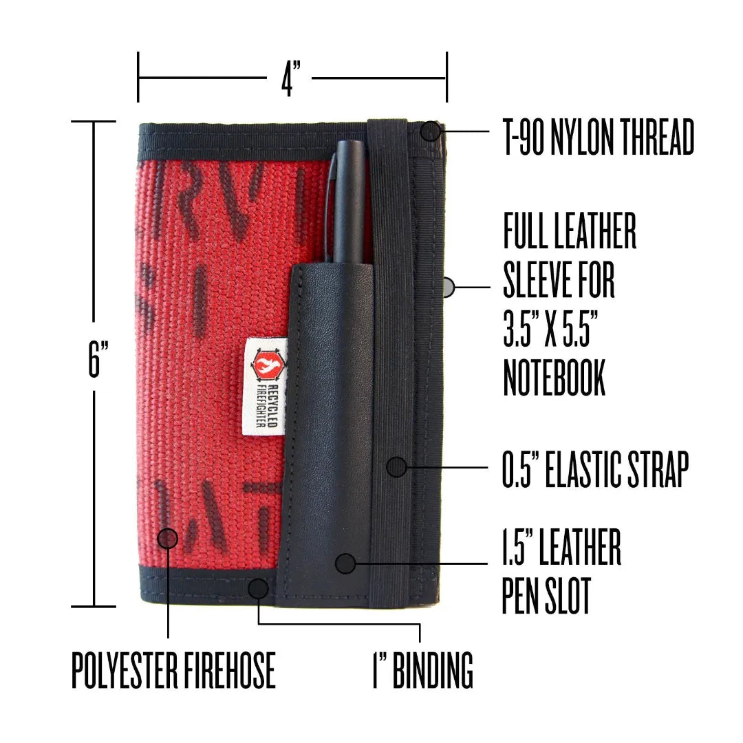 Recycled Firefighter The Inspector Notebook - Combat Leather Edition