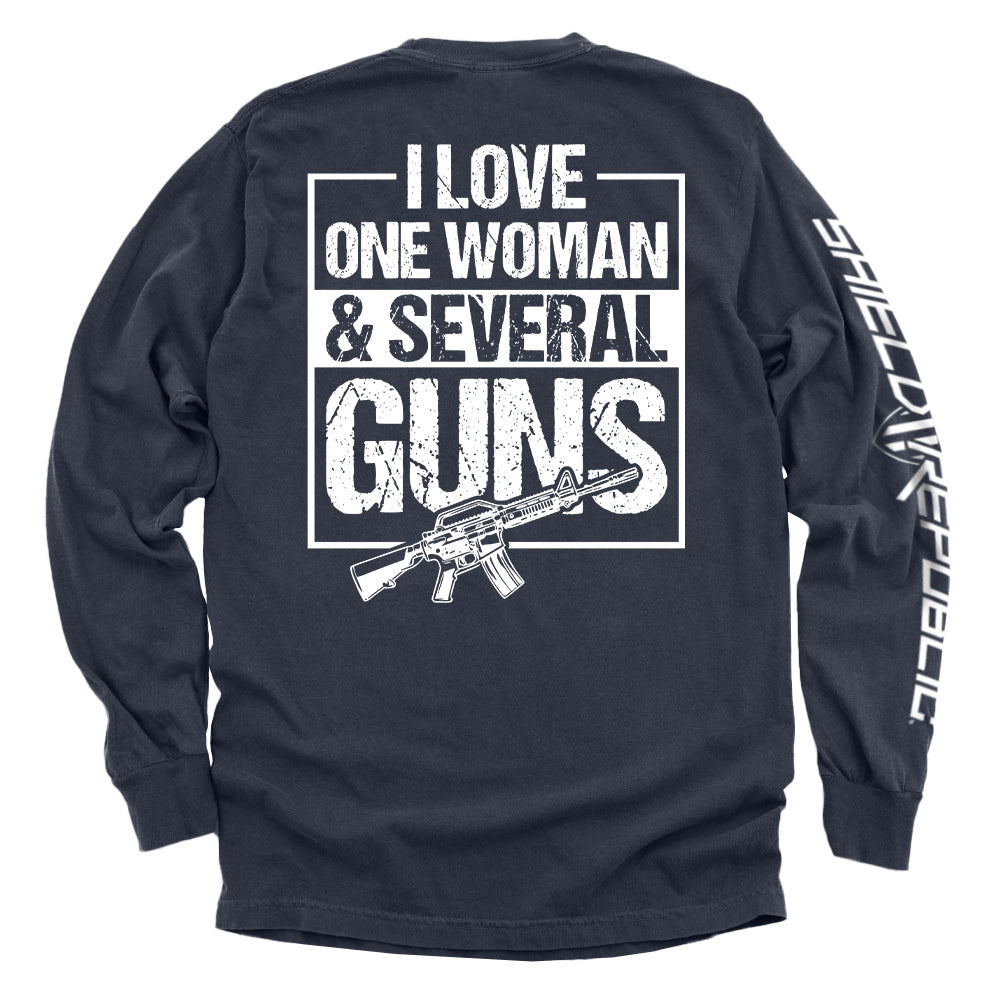 I Love One Woman & Several Guns Men's T-Shirt
