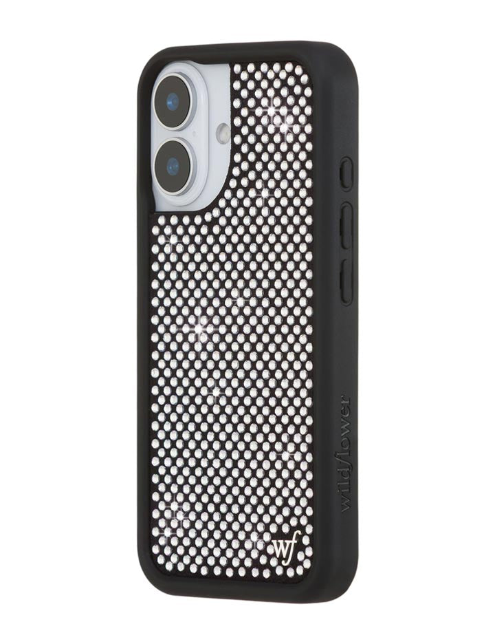 Wildflower Rhinestone iPhone Case | White