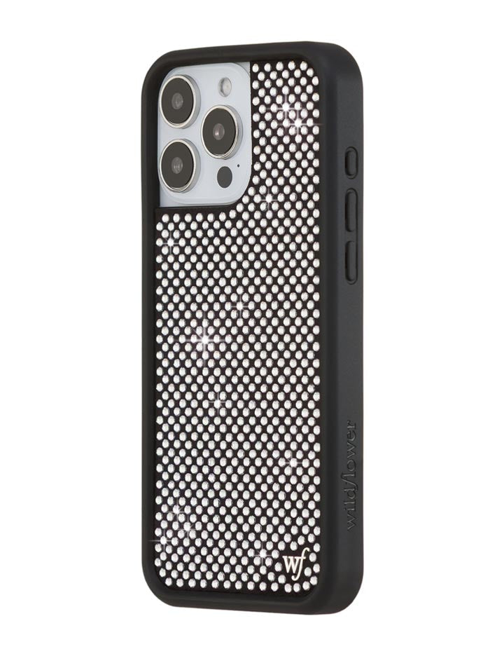 Wildflower Rhinestone iPhone Case | White
