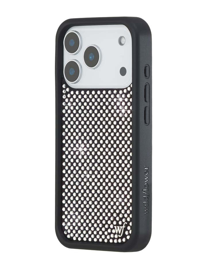 Wildflower Rhinestone iPhone Case | White