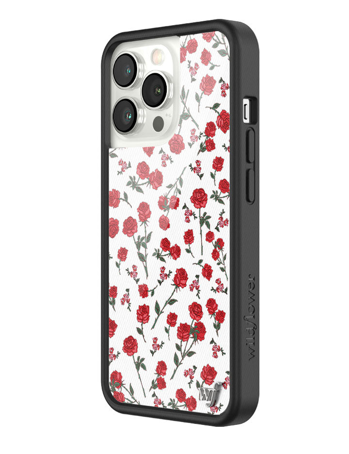 Wildflower Red Roses iPhone Case