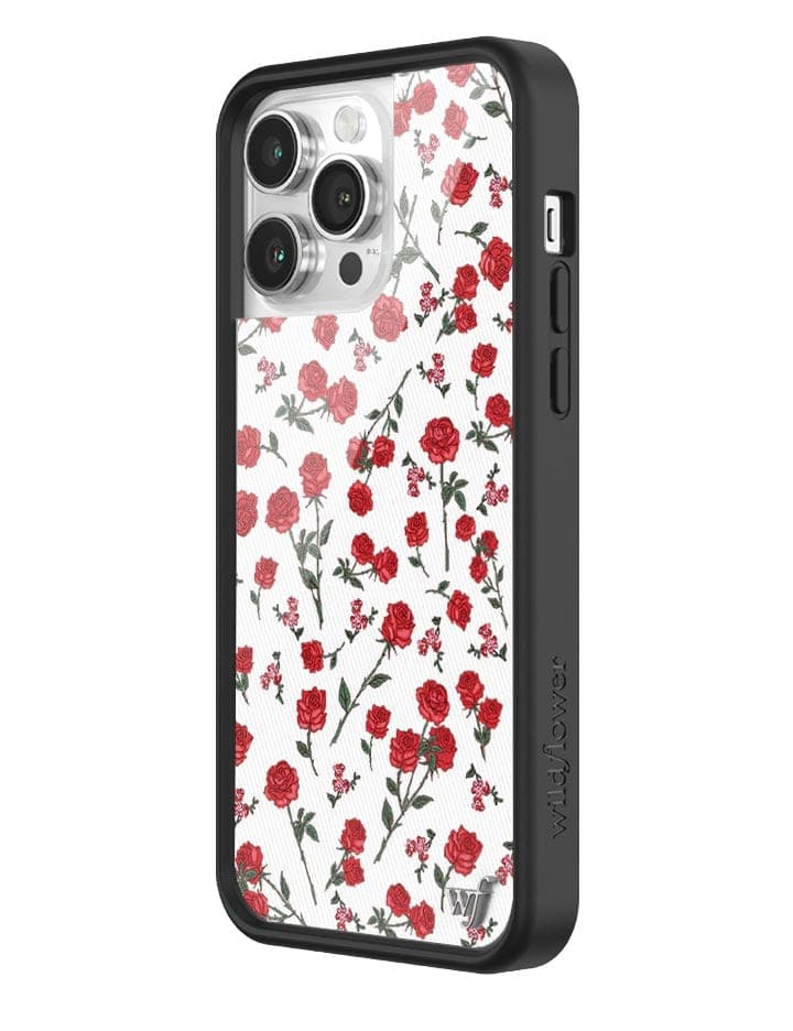 Wildflower Red Roses iPhone Case