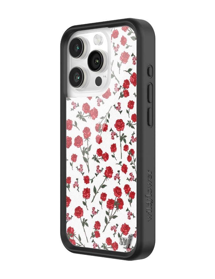 Wildflower Red Roses iPhone Case