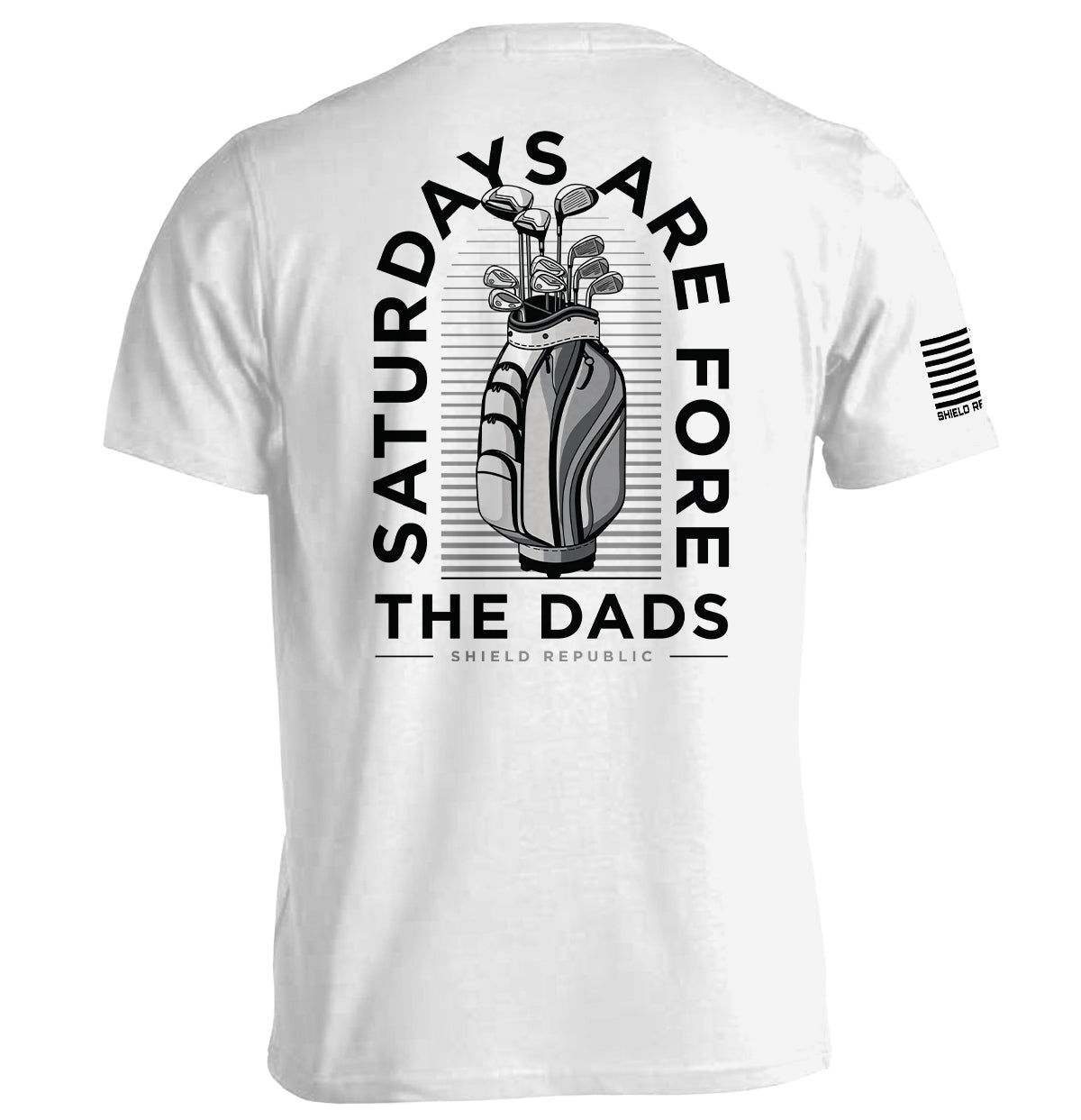 Saturdays Are For The Dads Funny Golf T-Shirt – Grey