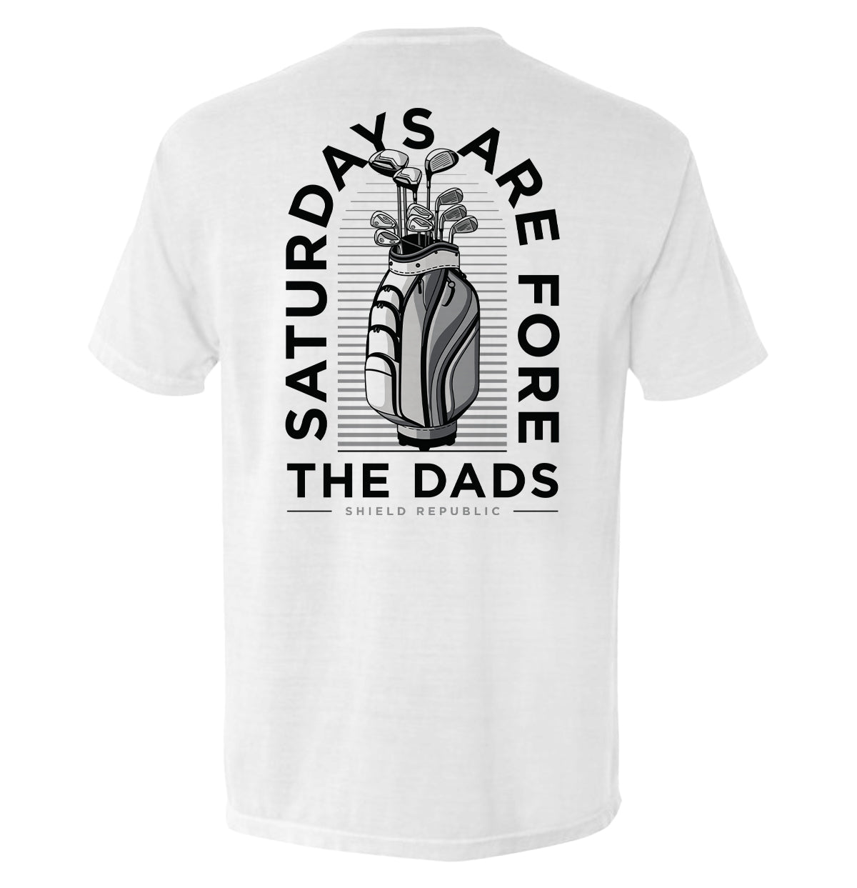 Saturdays Are For The Dads Funny Golf T-Shirt – Grey