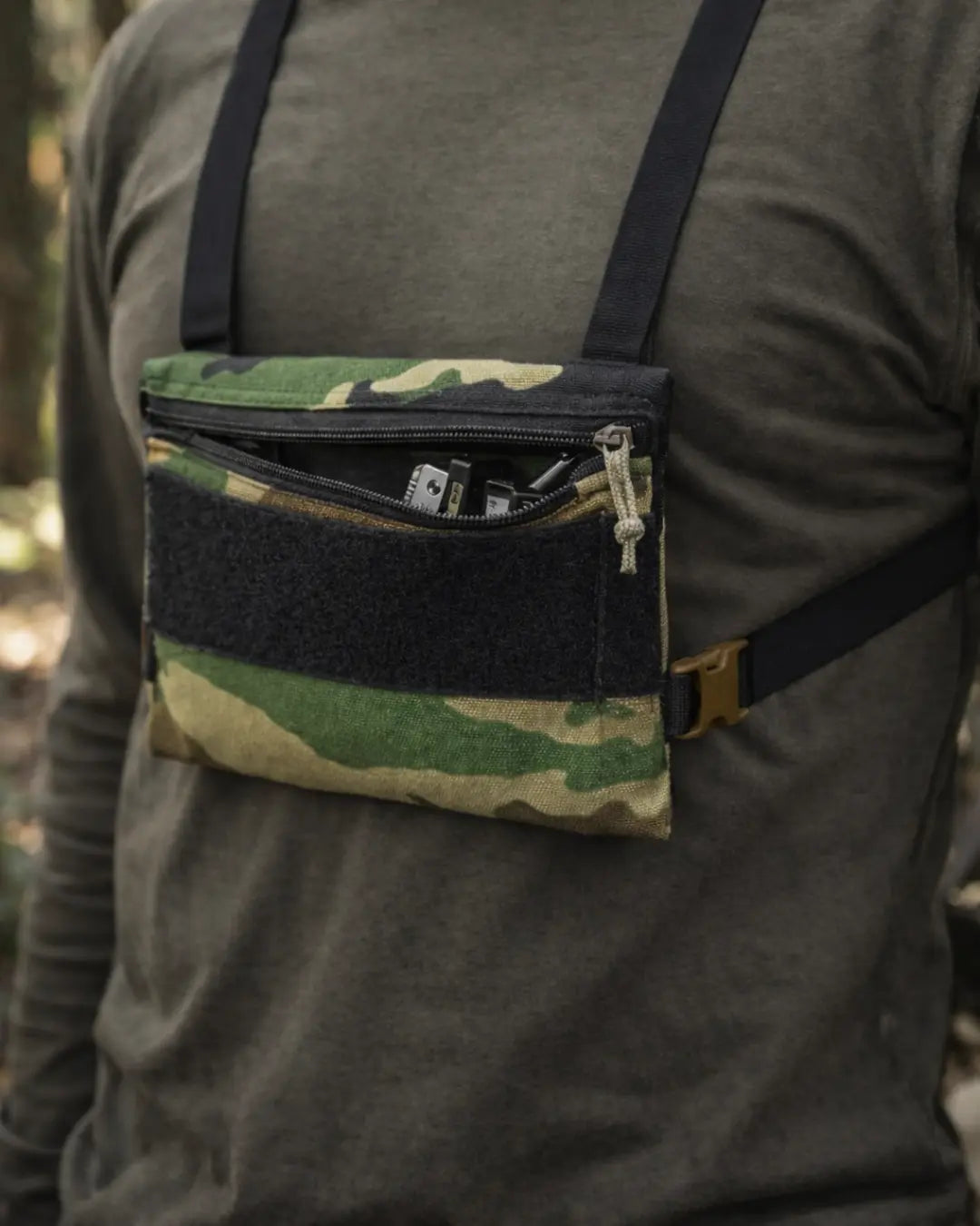 Recycled Firefighter Woodland Minimalist Chest Rig