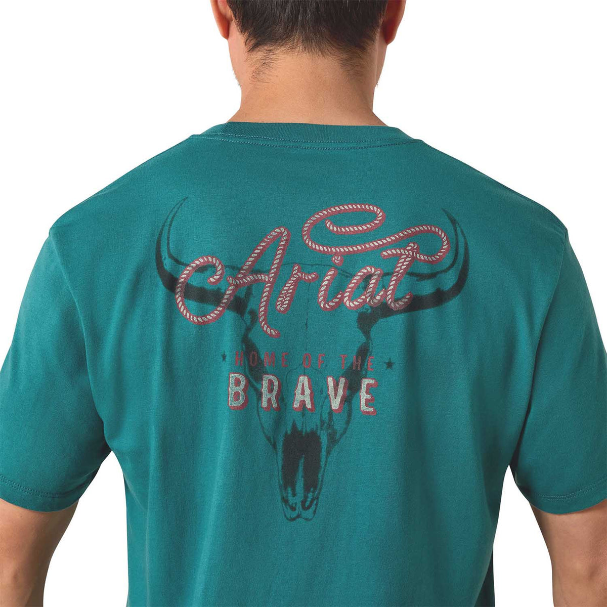 Ariat Short Sleeve Shirt, Cattle Skull Freedom Western Graphic Tee