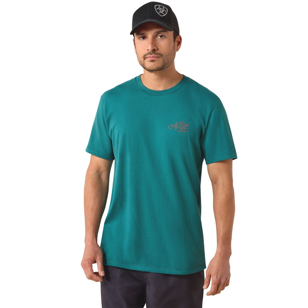 Ariat Short Sleeve Shirt, Cattle Skull Freedom Western Graphic Tee