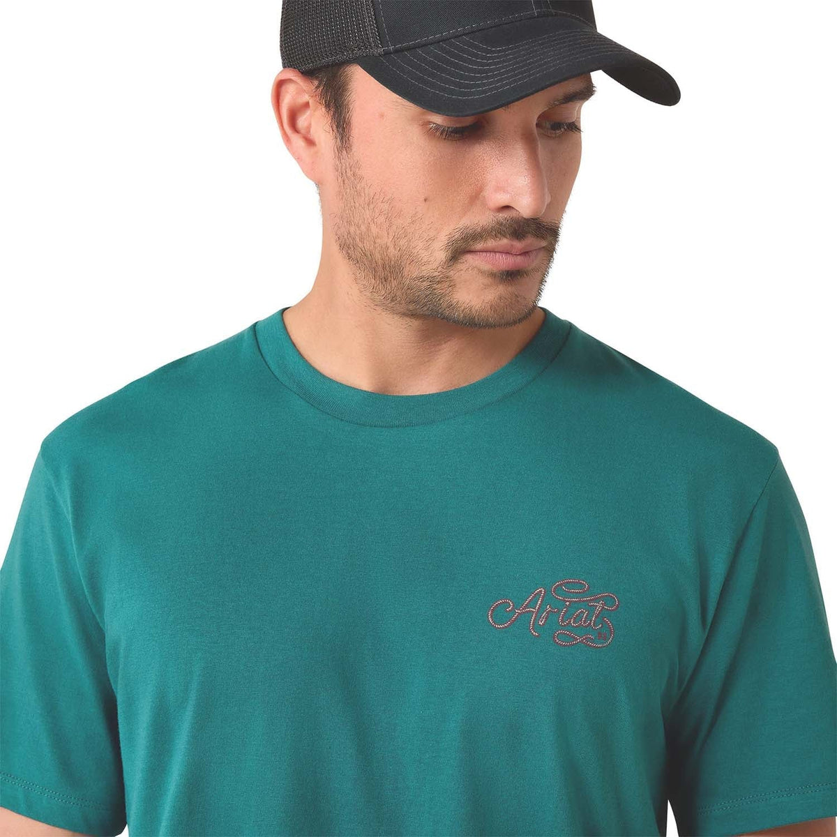 Ariat Short Sleeve Shirt, Cattle Skull Freedom Western Graphic Tee