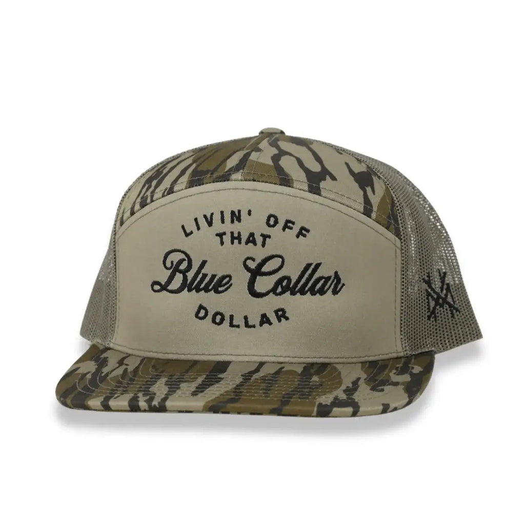 The Mad Hatter Blue Collar Dollar Snapback Hat