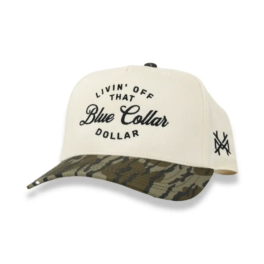 The Mad Hatter Blue Collar Dollar Snapback Hat