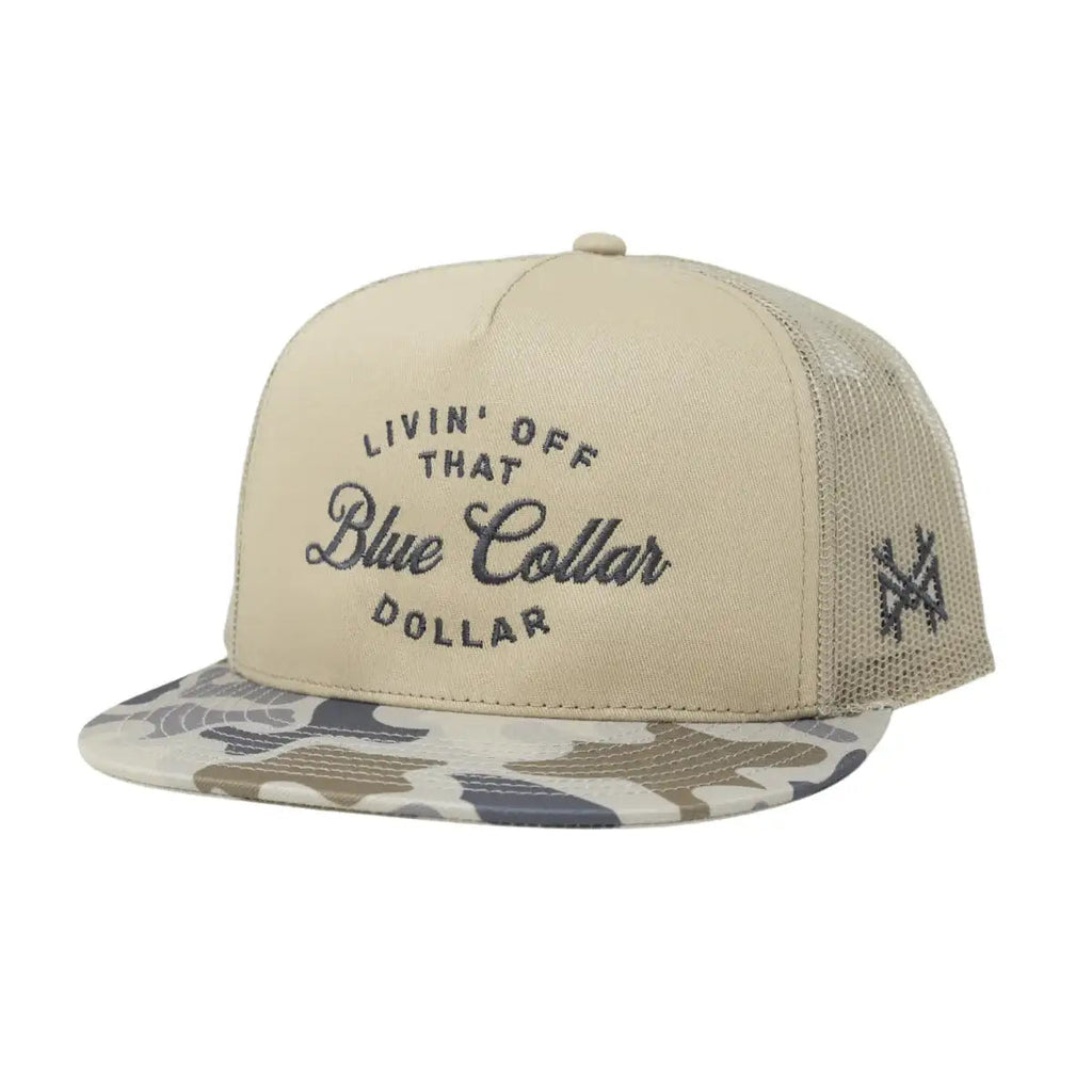 The Mad Hatter Blue Collar Dollar Snapback Hat