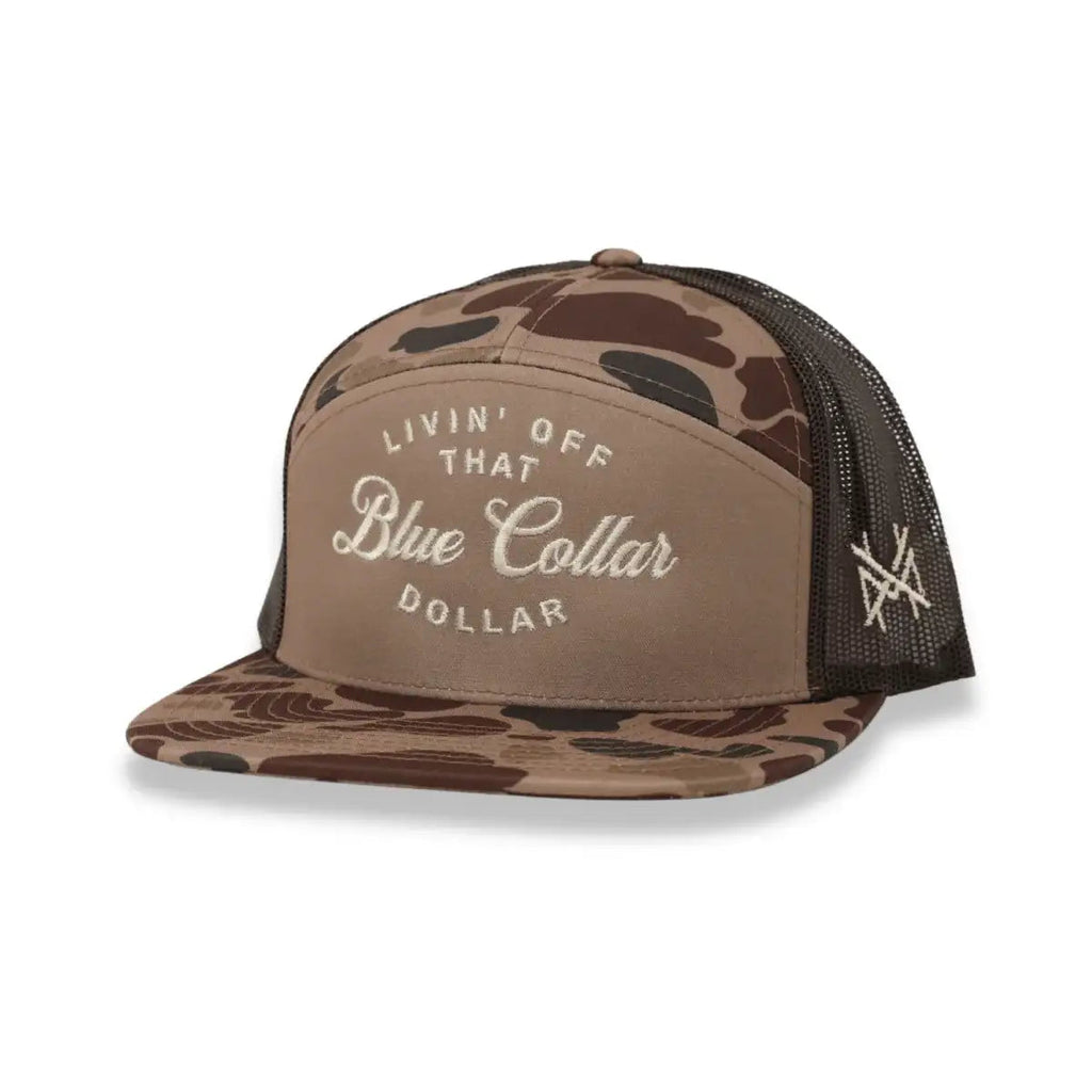 The Mad Hatter Blue Collar Dollar Snapback Hat
