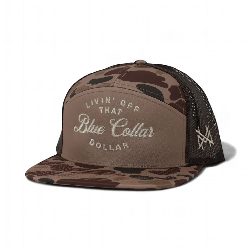 The Mad Hatter Blue Collar Dollar Snapback Hat
