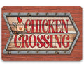 Chicken Crossing - Metal Sign by Lone Star Art