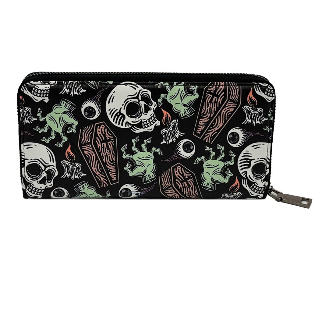 Coffins & Skulls Clutch Wallet
