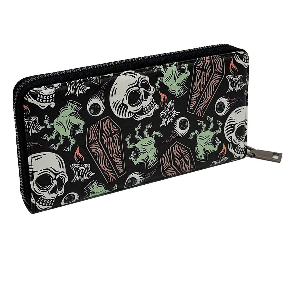 Coffins & Skulls Clutch Wallet