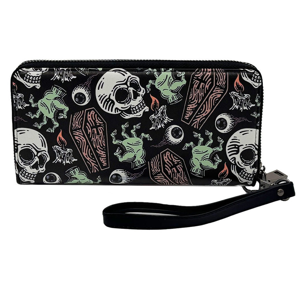 Coffins & Skulls Clutch Wallet