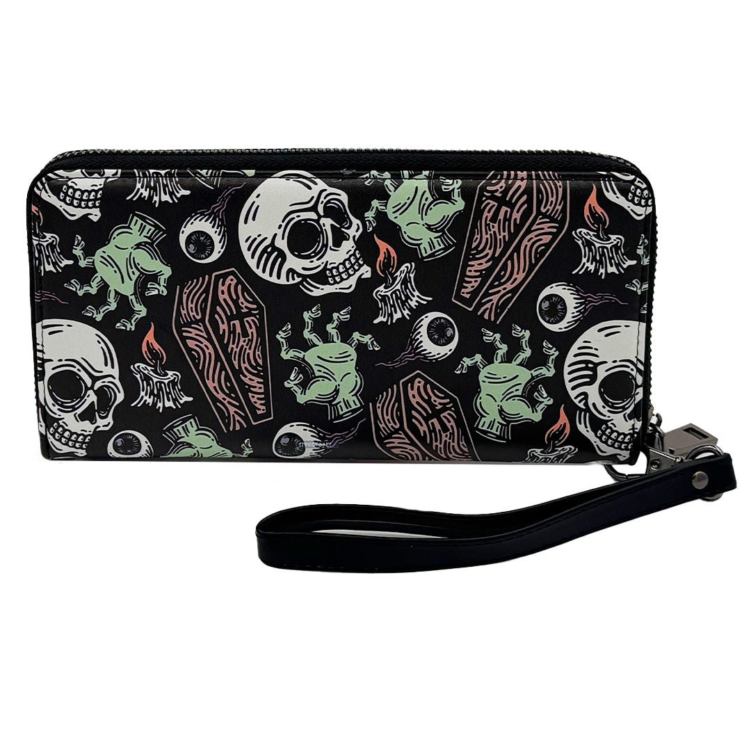 Coffins & Skulls Clutch Wallet