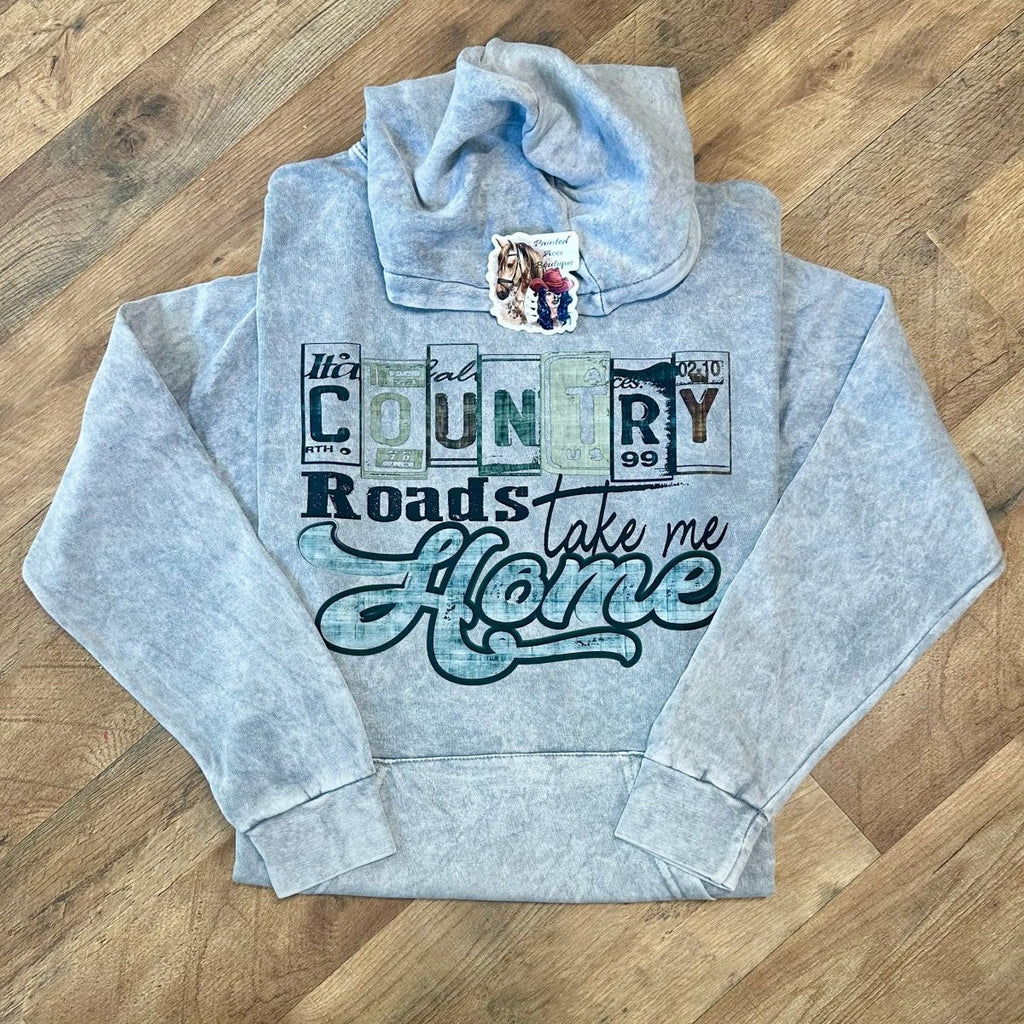 Country Roads Take Me Home Women's Hoodie by Painted Aces