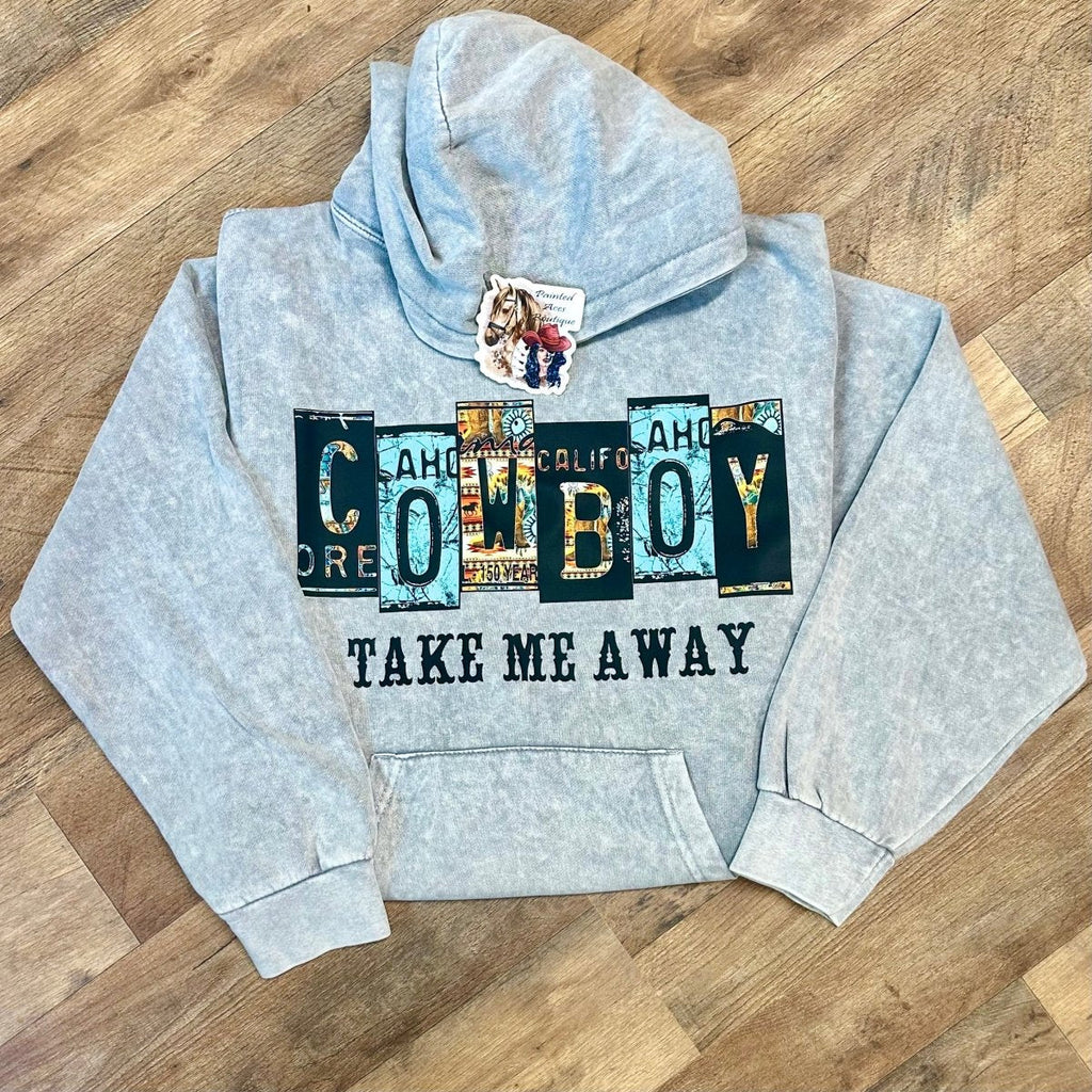 Cowboy Take Me Away Women's Hoodie by Painted Aces